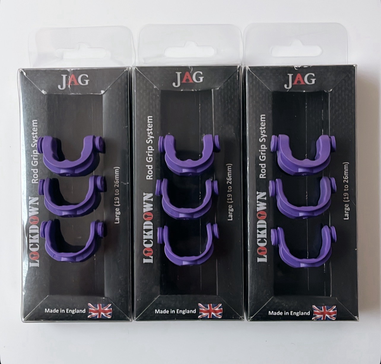 9 JAG Products Lockdown Large Purple Interchangeable Soft Grip Inserts