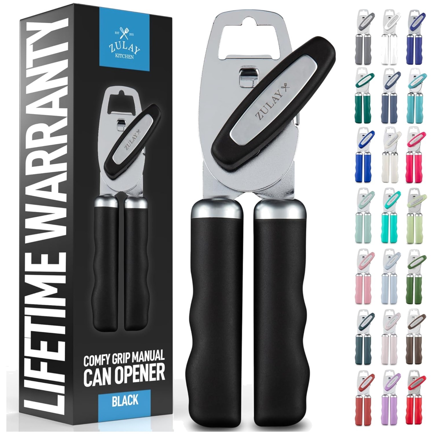 Durable Stainless Steel Can Opener with Turn Knob & Easy Grip for Effortless Use