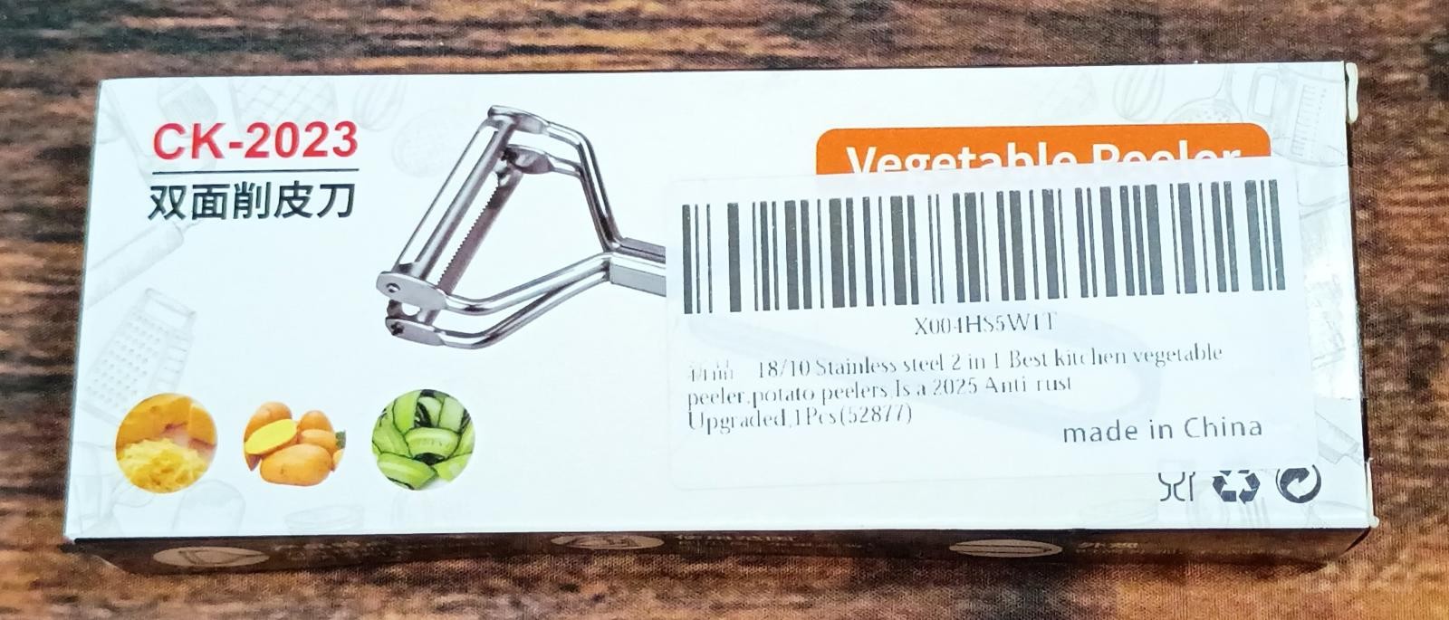 CK-2023 Stainless Steel Double-Sided Vegetable Peeler