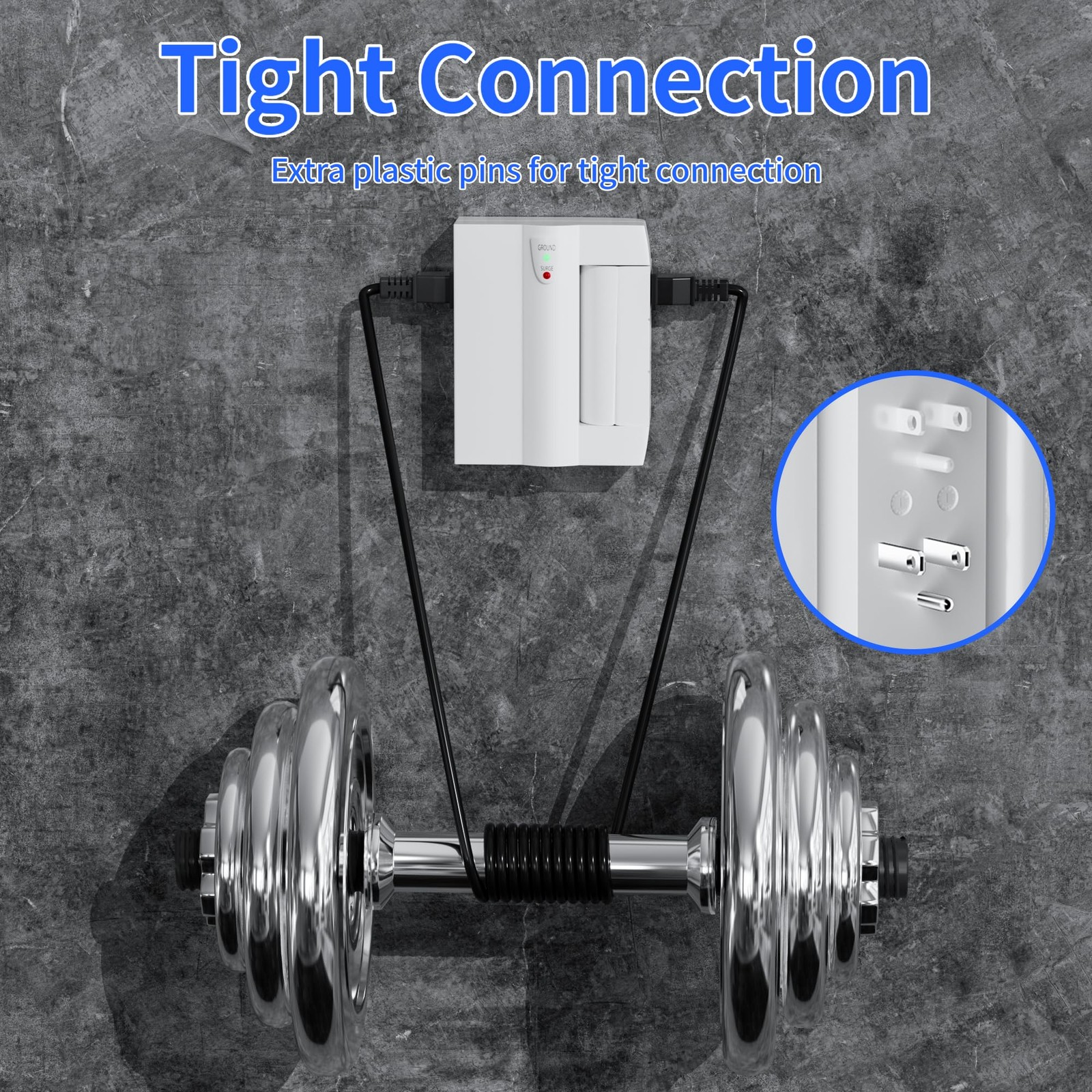 6 Outlet Extender Surge Protector Side Access Swivel Wall Tap Adapter White