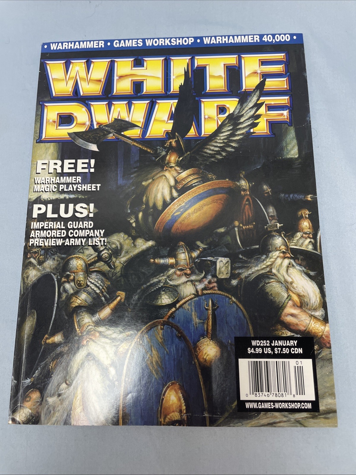 Warhammer Games Workshop White Dwarf Magazine 252 With WH Playsheet Attached