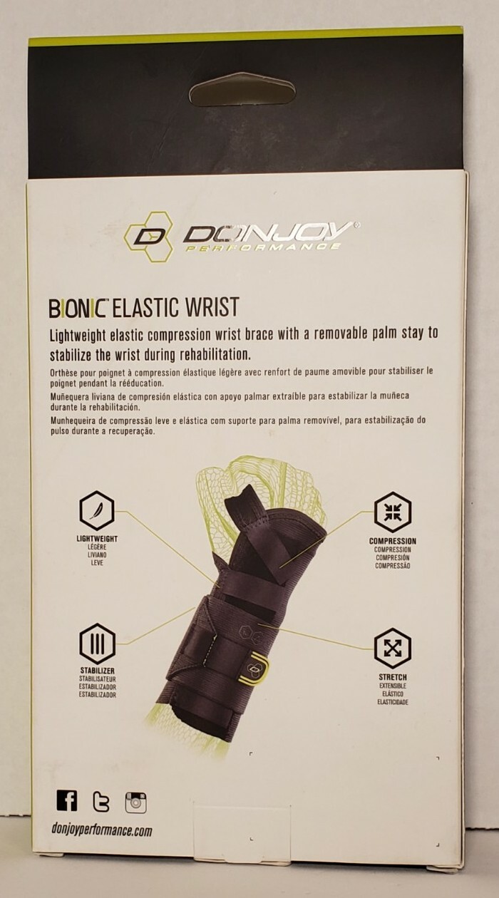 DonJoy Bionic Elastic Compression Wrist Brace Support RIGHT Hand XSMALL / SMALL