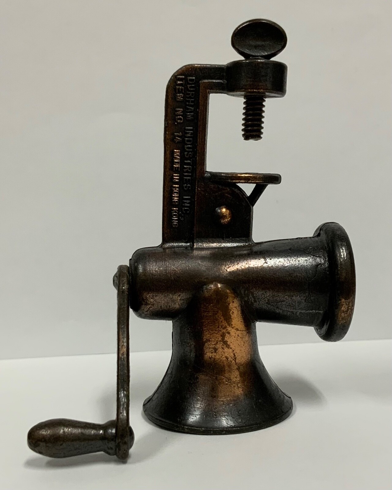 Durham Industries Meat Grinder  Miniature Pencil Sharpener Number 14 1976
