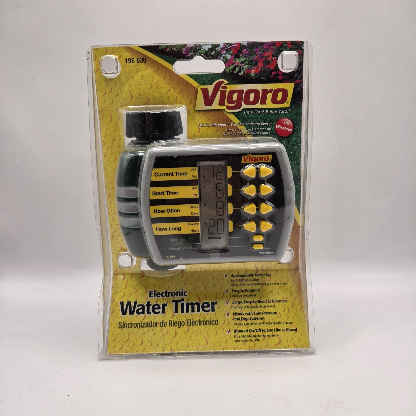 NEW Vigoro Electronic Water Timer Wireless Irrigation Sprinkler Hose Controller
