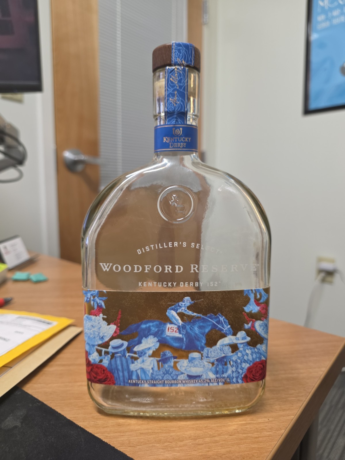 Woodford Reserve 2026 Kentucky Derby 152 Running EMPTY Bourbon Bottle