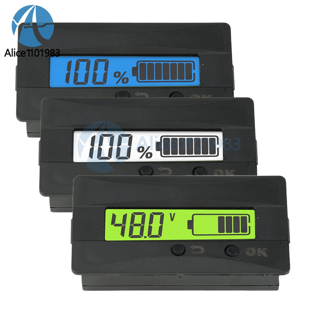 DC 9-120V Universal LCD Digital Battery Voltage Meter & Battery Level Indicator