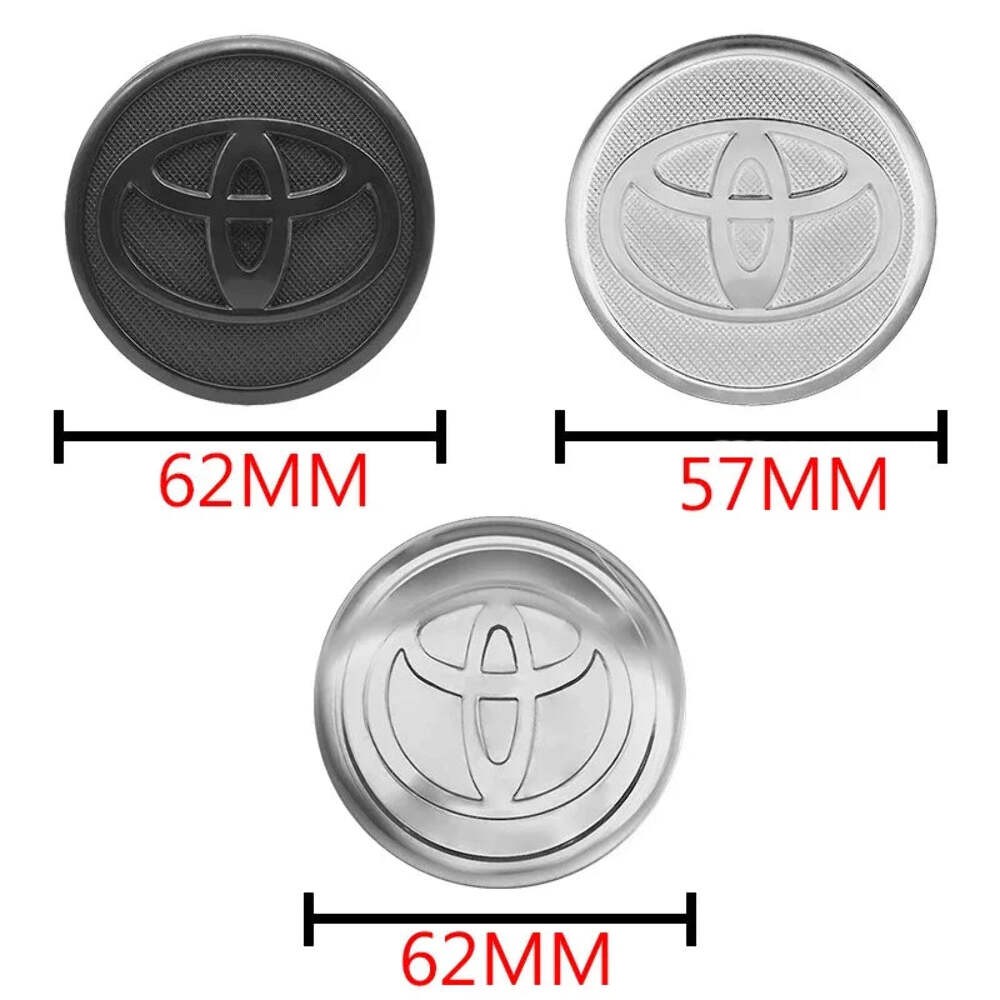4Pcs 62mm 57mm Car Wheel Center Hub Caps Cover Badge Accessories For Toyota Prad