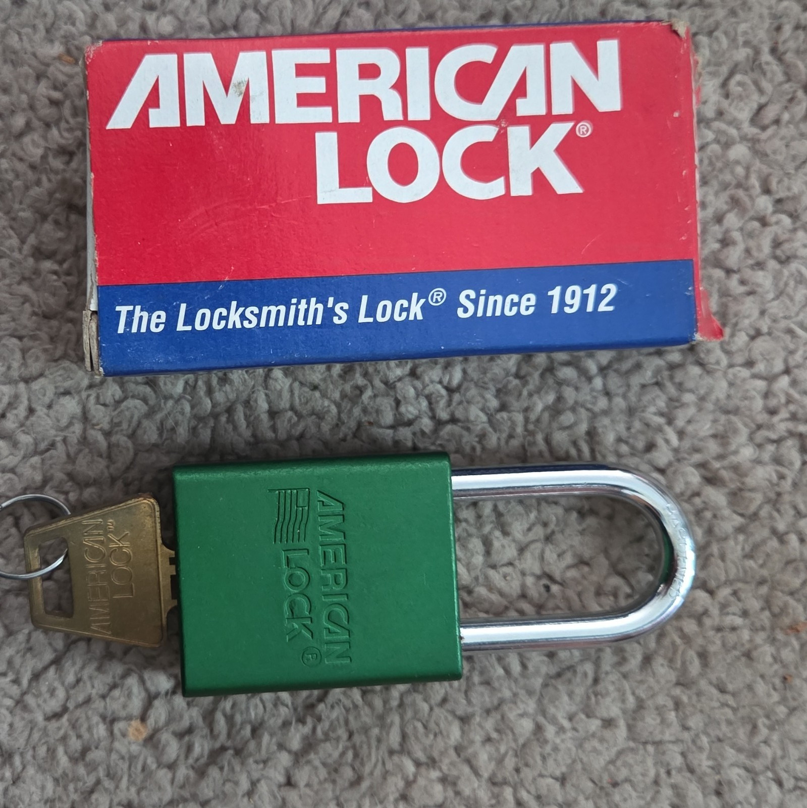 American Lock A1106GRN Keyed Different Aluminum Padlock A Keyway 6-Pin Green