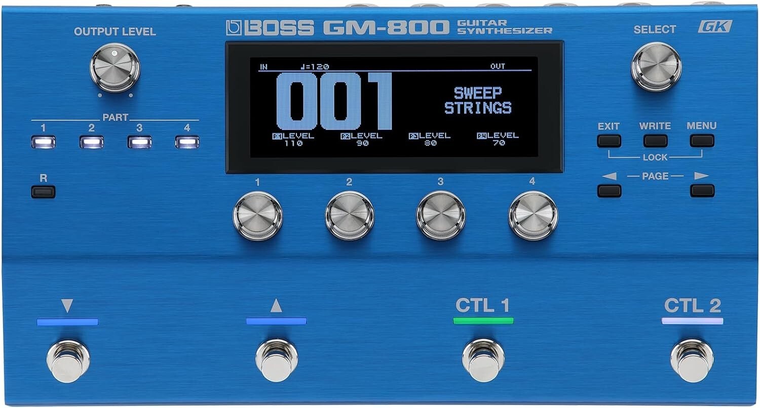 BOSS GM-800 Guitar Synthesizer Guitar Effect Pedal GK GM800 Blue New