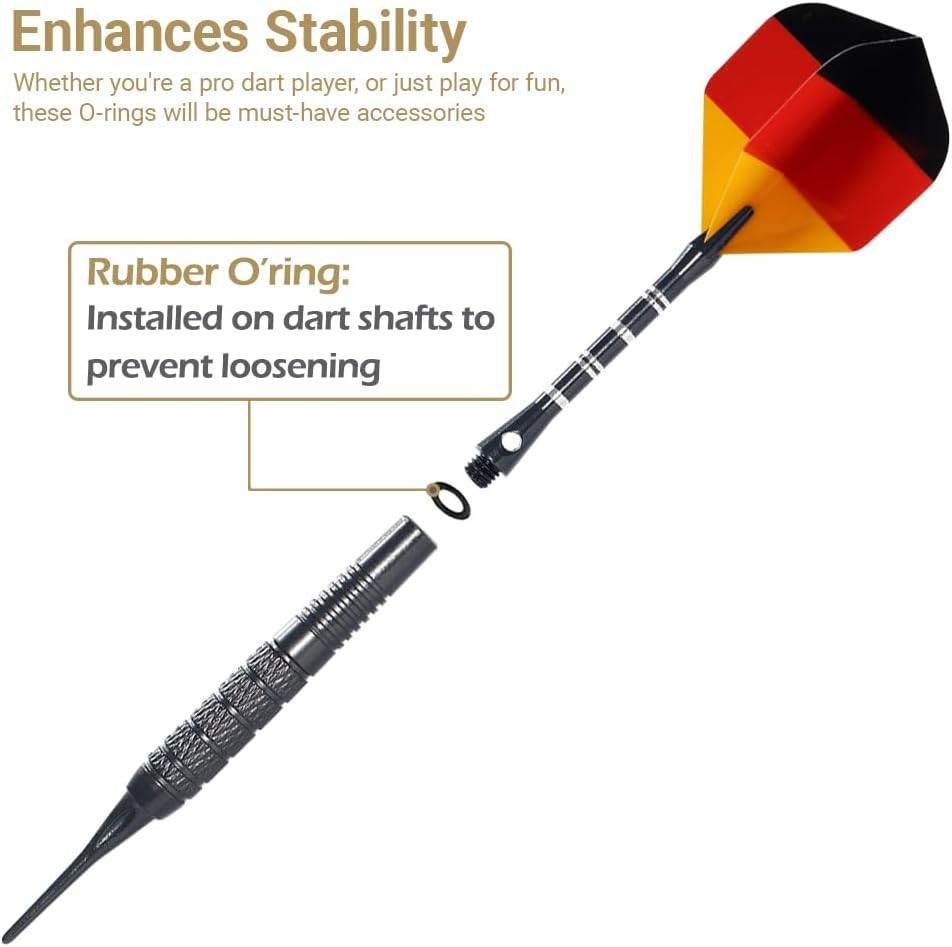 Dart Accessory: O-Ring Applicator Tool + 200 Pcs 2BA Rubber O-Rings Dart Washers