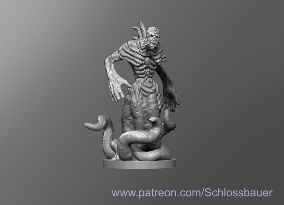 Skum Water Demon Creature Monster Manual 28mm Scale DND D&D Tabletop Miniature