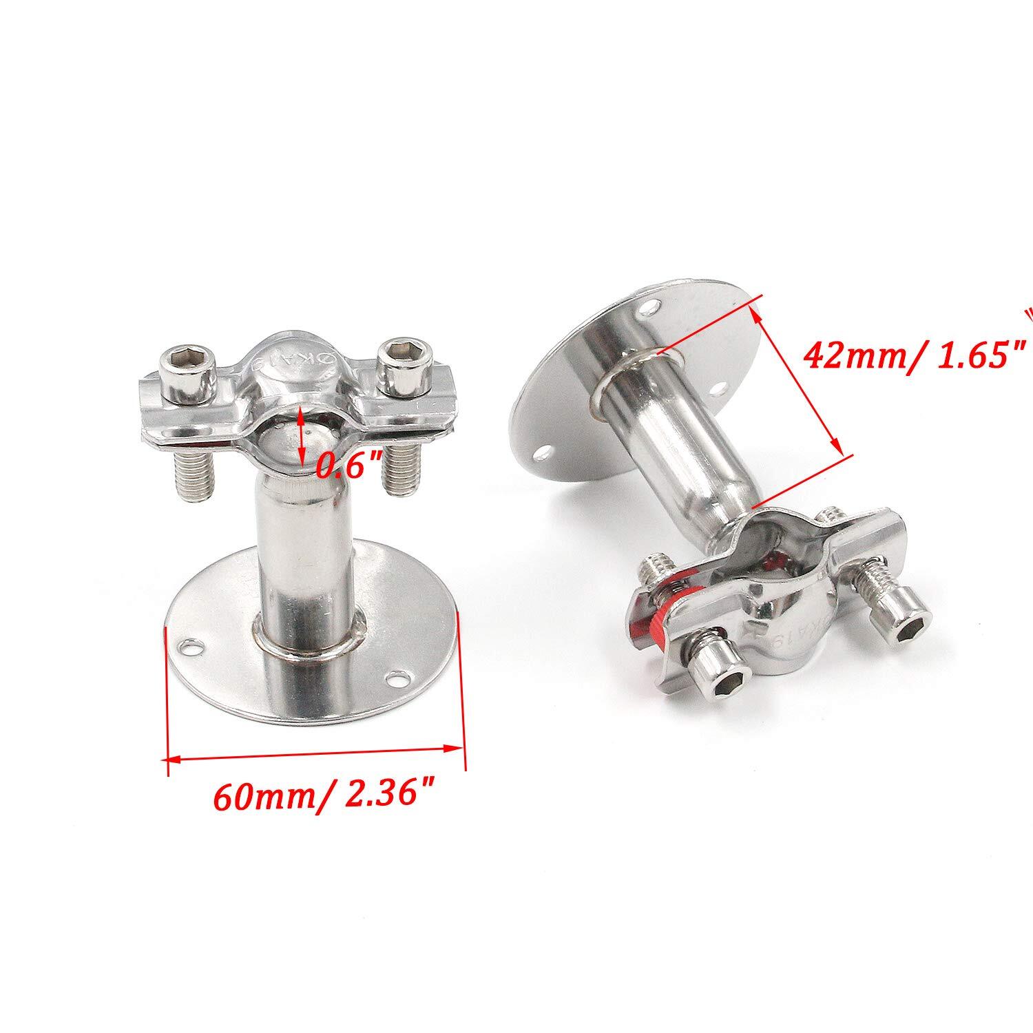Pipe Bracket Clamp Stainless Steel Wall Mount Ceiling Mount Pipe Support Adjusta