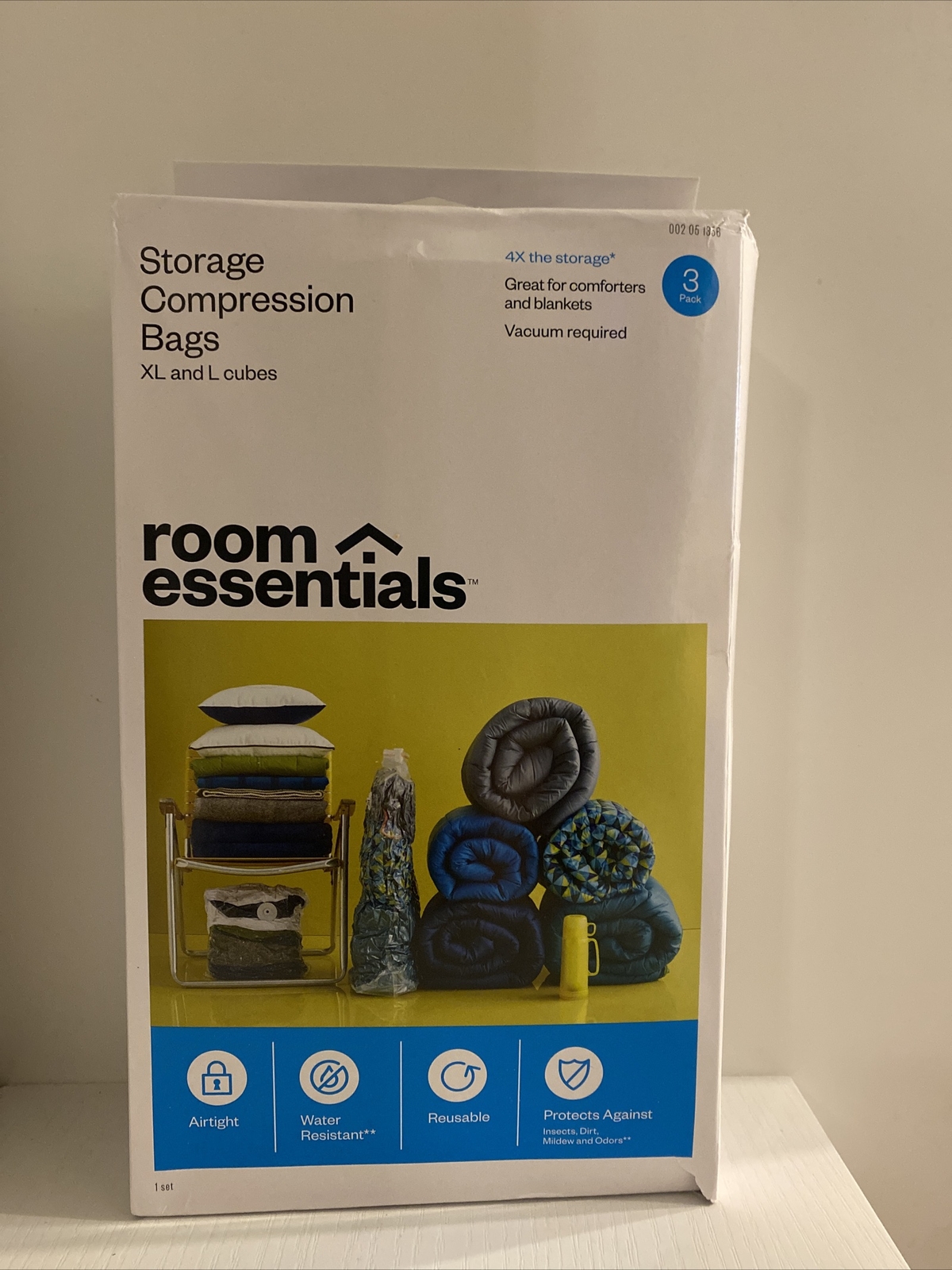NEW Compression Storage Bags 2-XL AND 1 LG- Room Essentials Target, 4X Storage