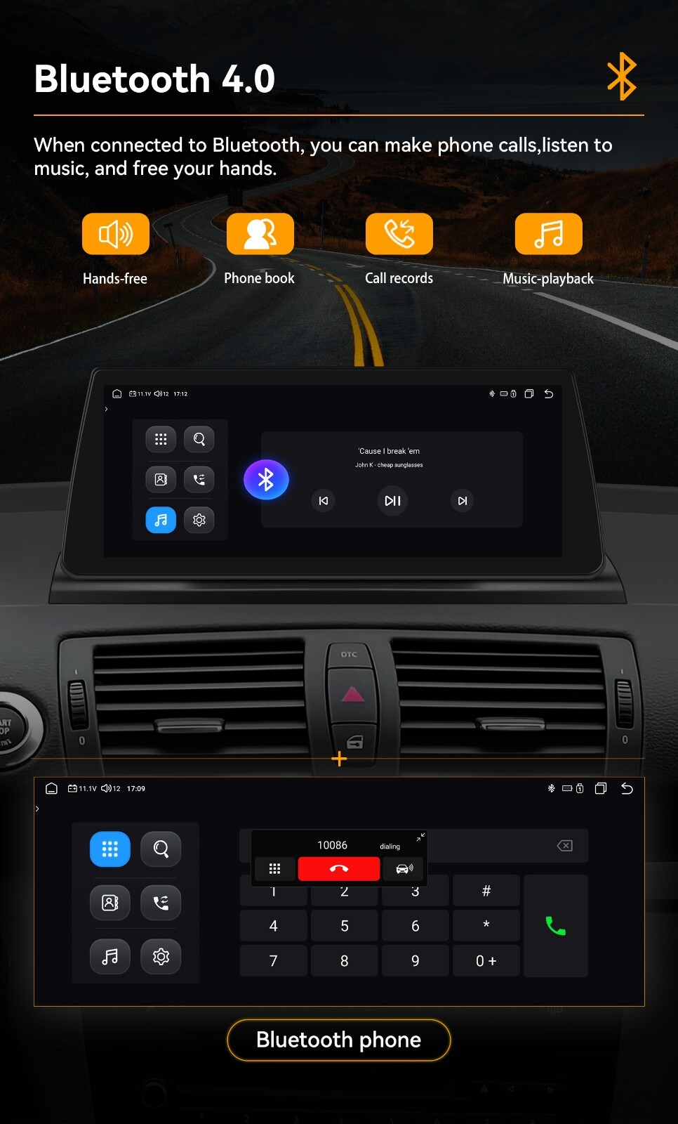 For BMW 1er E87 E88 E81 E82 CIC Carplay Sterep Navi GPS Android 13 MP3 2+32GB BT