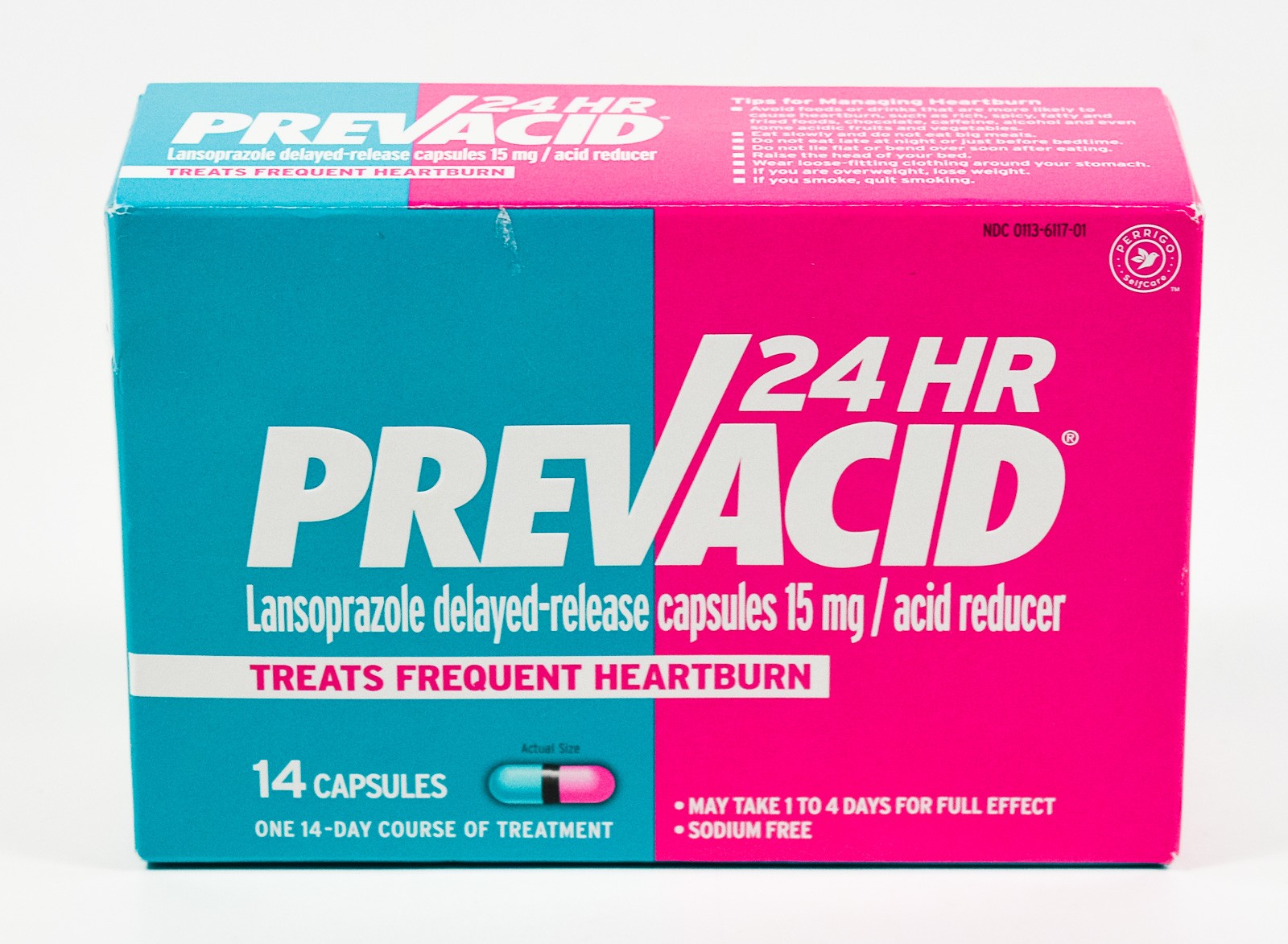 05/2026 PREVACID 24hr lansoprazole 15mg heartburn Acid Reducer 14 capsules NIB