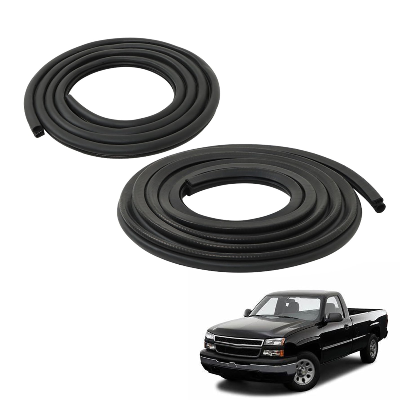 2Pcs Front Door Weather Stripping Seals for 1999-2006 Sierra Silverado Tahoe