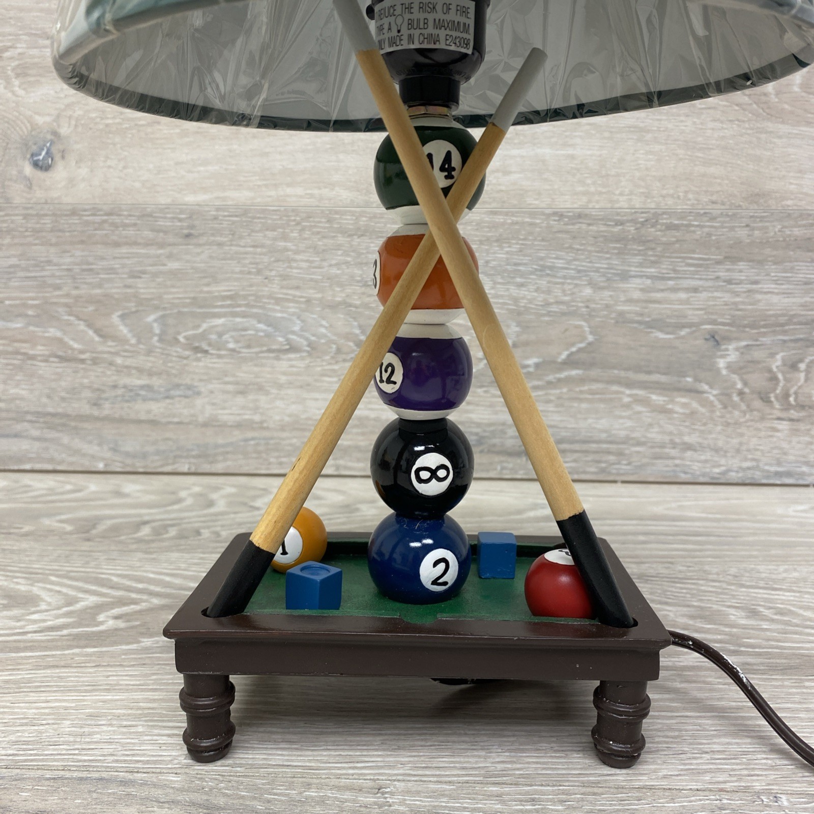Billiards Lamp Pool Balls Man Cave Accent Table Game Room