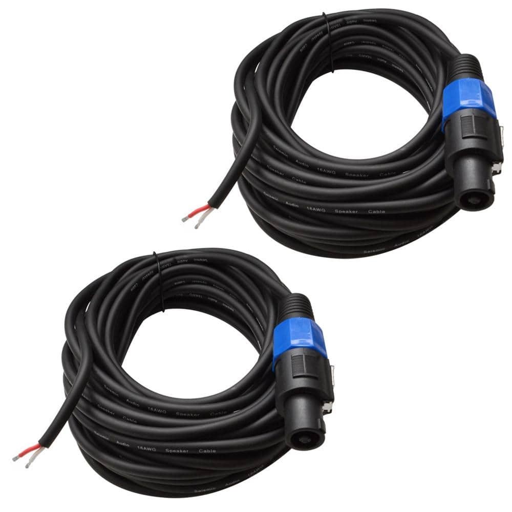 SPRW35 Two Raw Wire to Speakon Speaker Cable 35ft