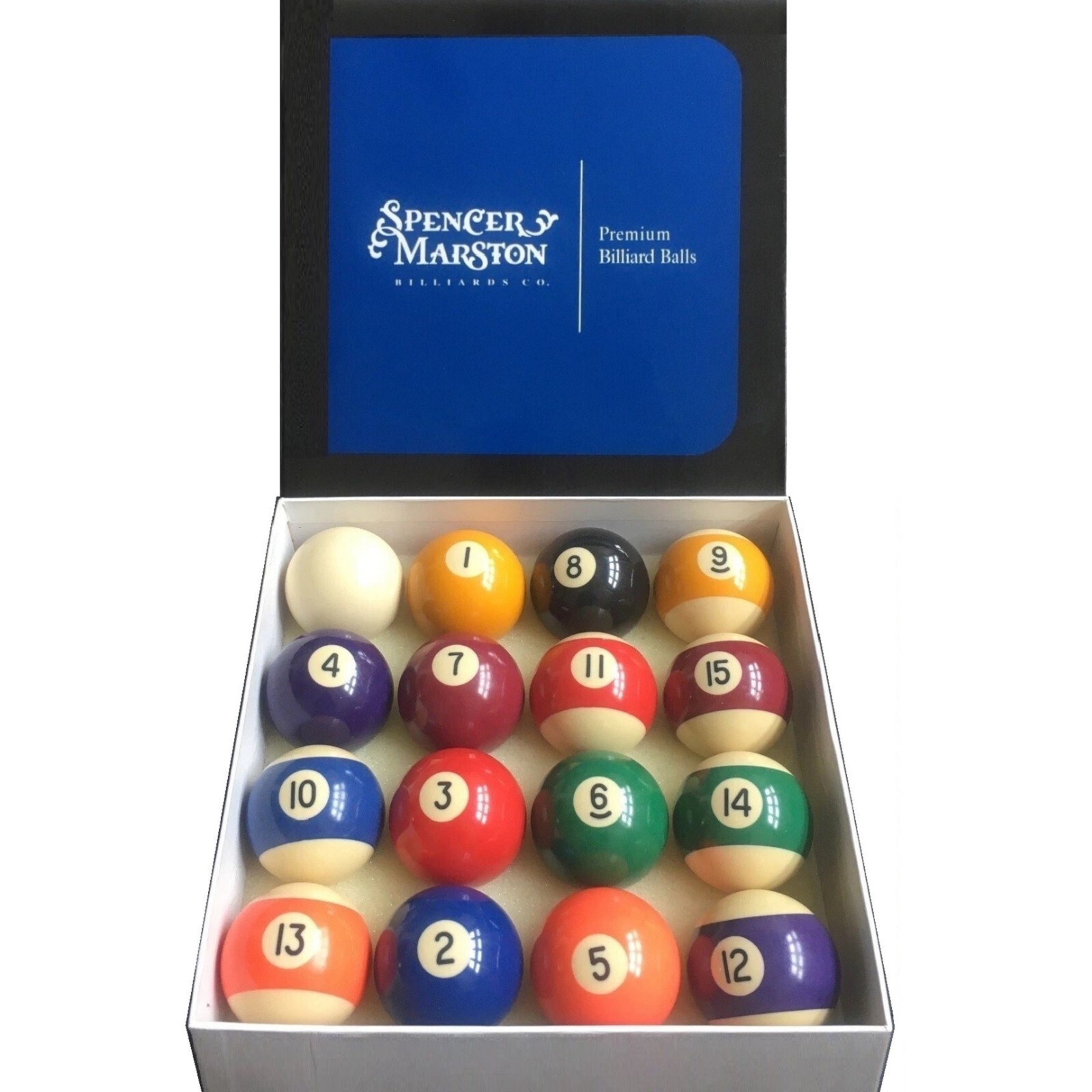 brand new Set of Spencer Marston Premium Billiard Balls w/ Orig Box (Game: Pool)