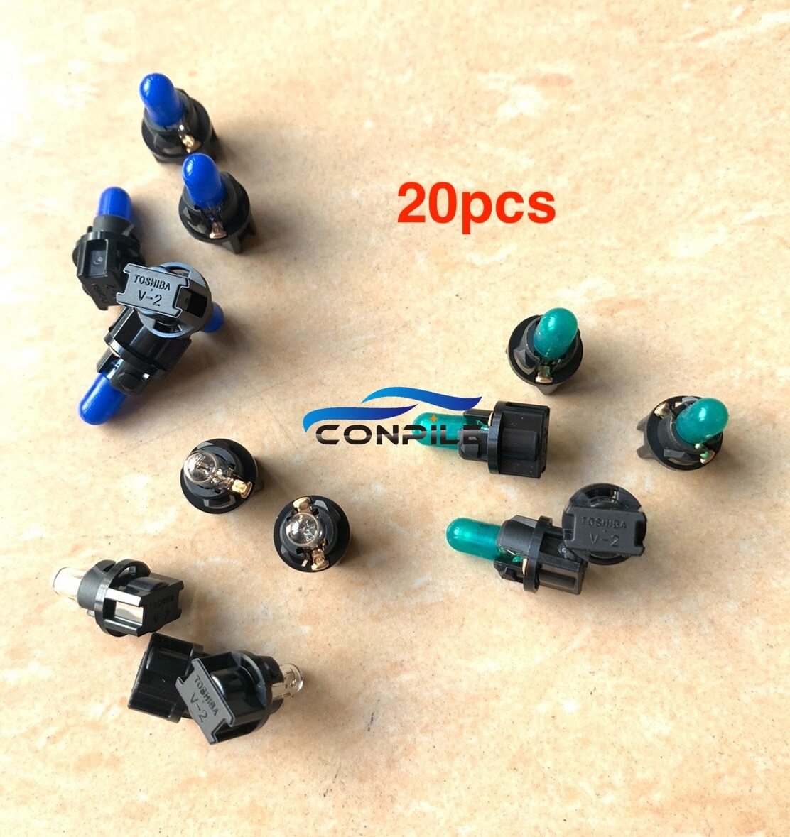 20pcs for Toshiba 12V1.2W V-2 small bulb indicator light car instrument lamp