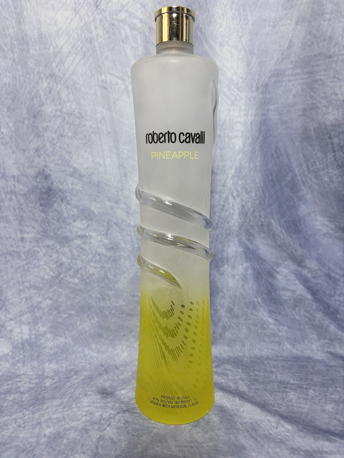Roberto Cavalli Pineapple Designer Vodka Decorative Decanter Bottle