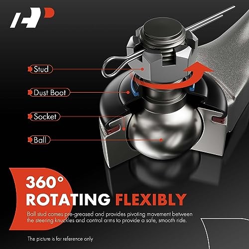 Front Left Forward Upper Control Arm - Ball Joint & Bushing - Compatible