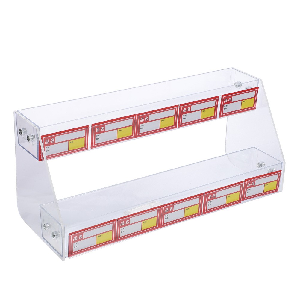 Reusable Clear Cigarette Display Holder 2 Layer Plastic Rack for Retail