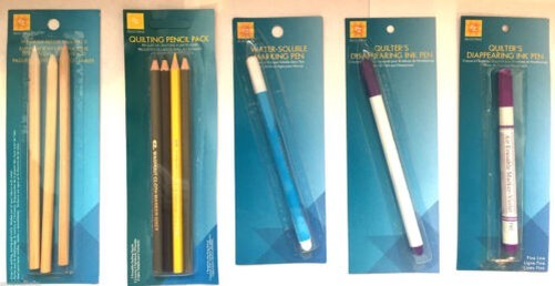 EZ Quilting Fabric Markers Erasable Pens Washout Pencils Patchwork Templates
