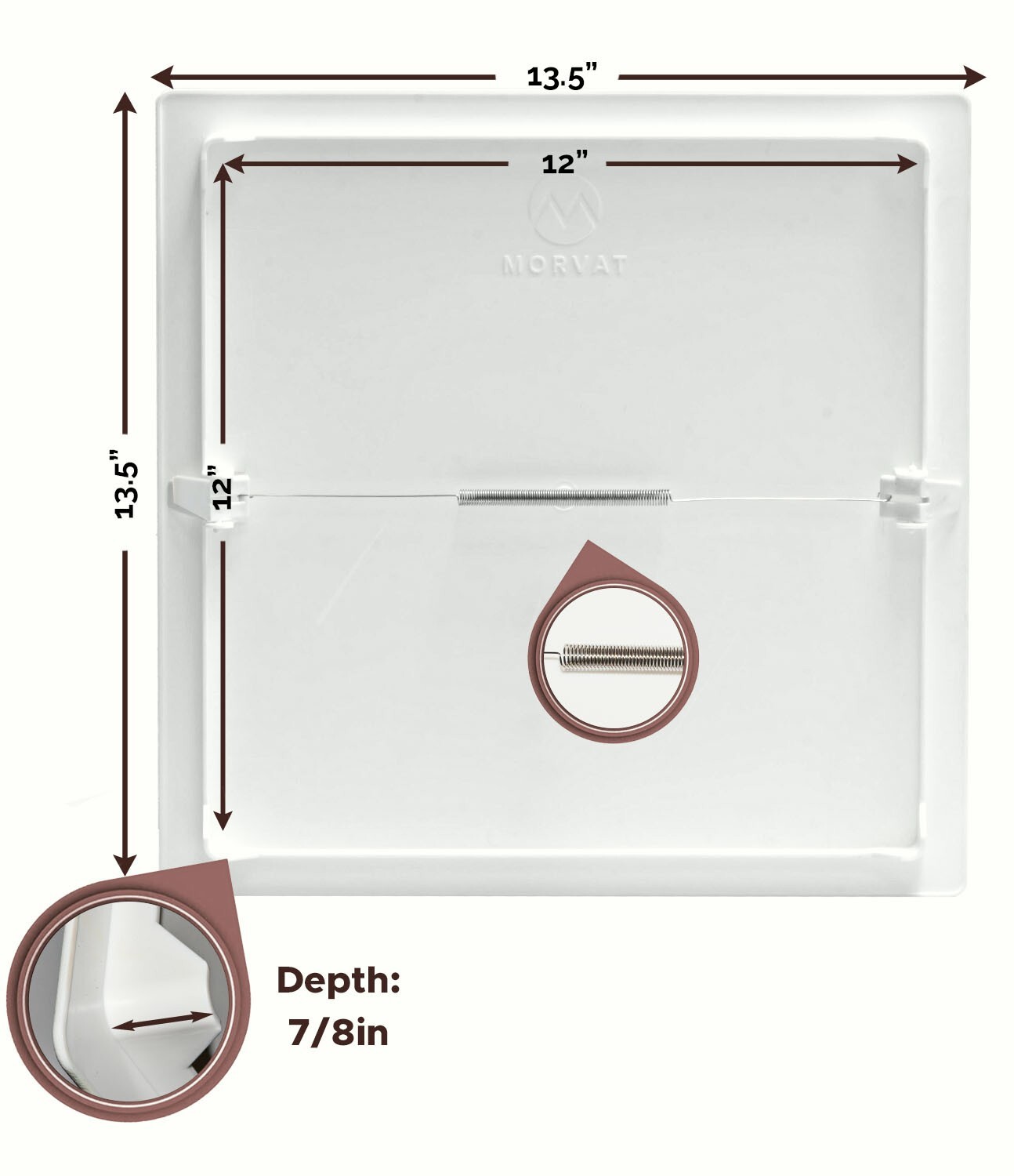 Morvat 12x12 Spring Access Panel for Drywall & Ceiling, 2 Pack