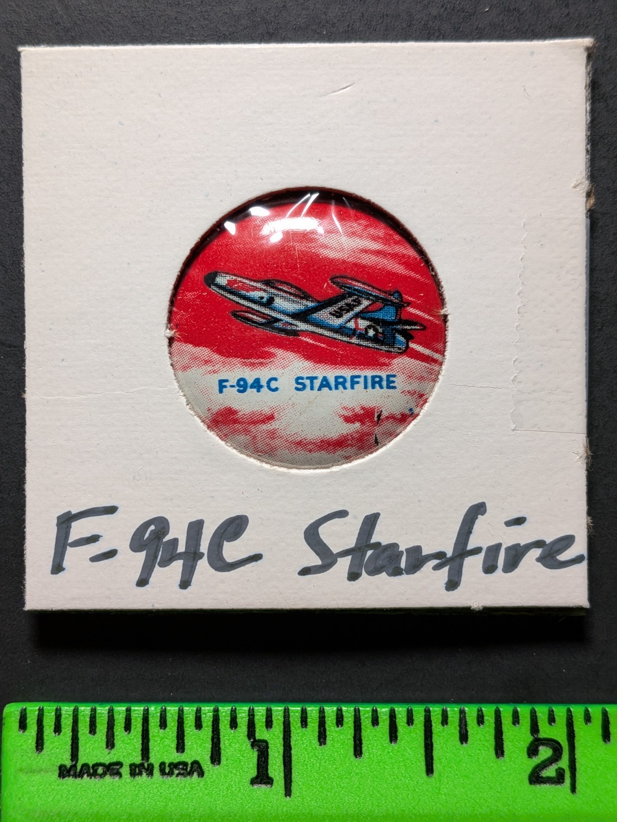 Vintage 1950's Plane Starfire Pinback Pin