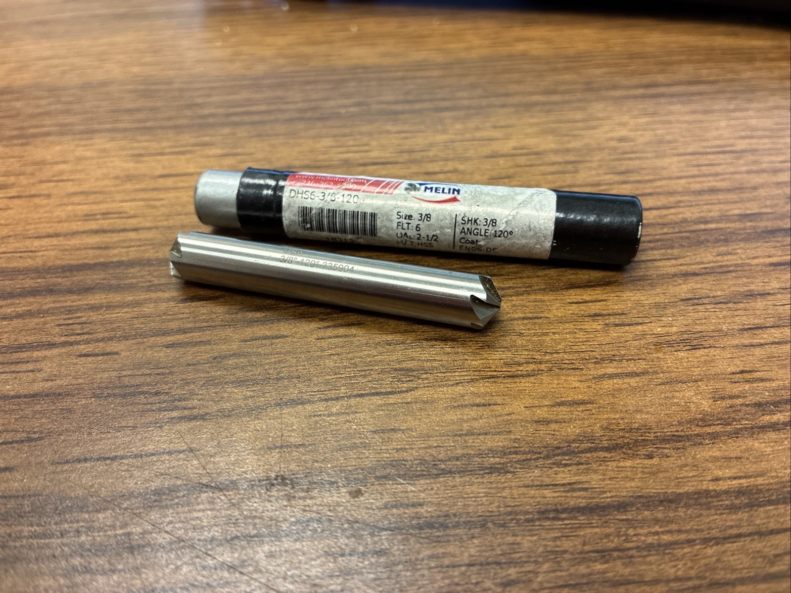 Melin Took DHS6-3/8-120 6fl Double End HSS Countersink Made In USA