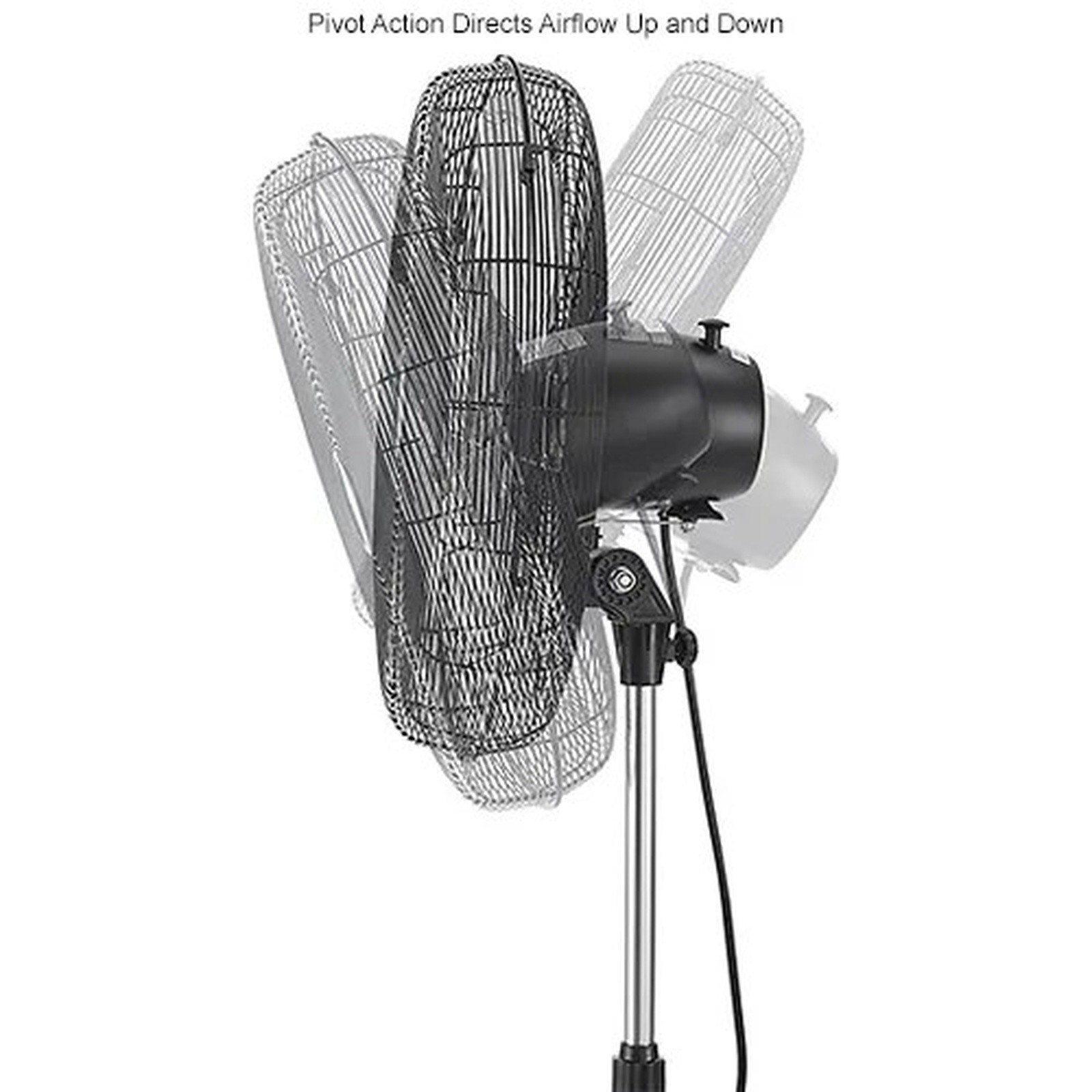 Global Industrial? 20" Industrial Pedestal Oscillating Fan, 5,250 CFM, 1/6 HP
