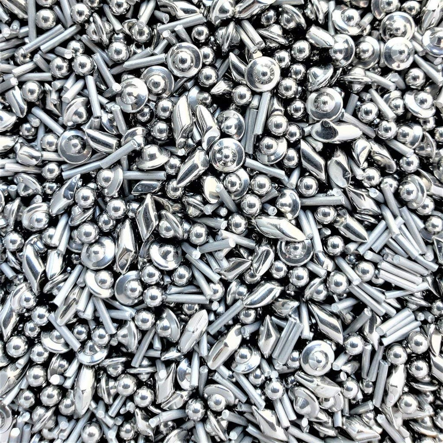 2 LB 1/8" Stainless Steel Tumbling Media Shot Jewelers Mix 4 Shapes Tumbler F...