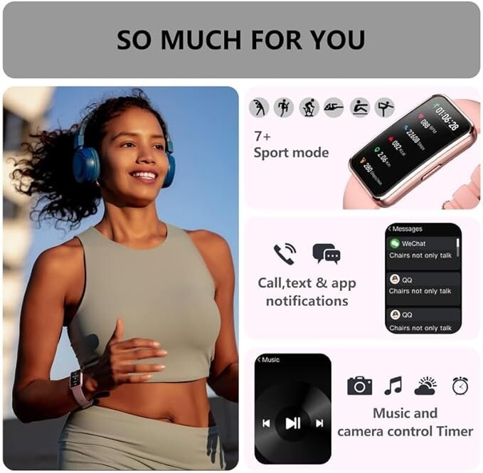 GLSY Activity Fitness Sleep Tracker w 24/7 Heart Rate & Blood Pressure Monitors