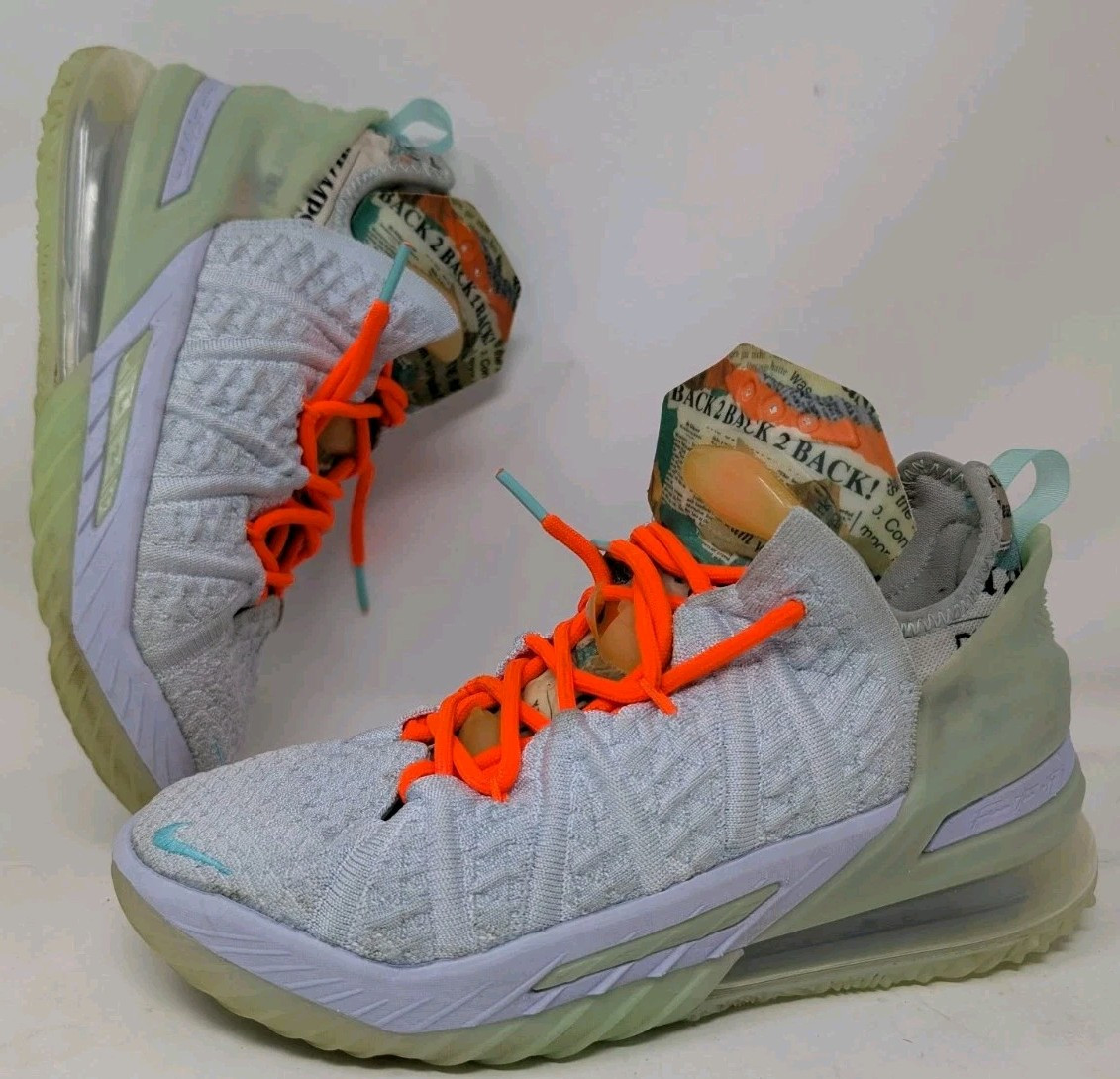 Nike LeBron James XVIII 18 Shoes Sneakers Goat Vision Grey CQ9283-401 Men Size 6
