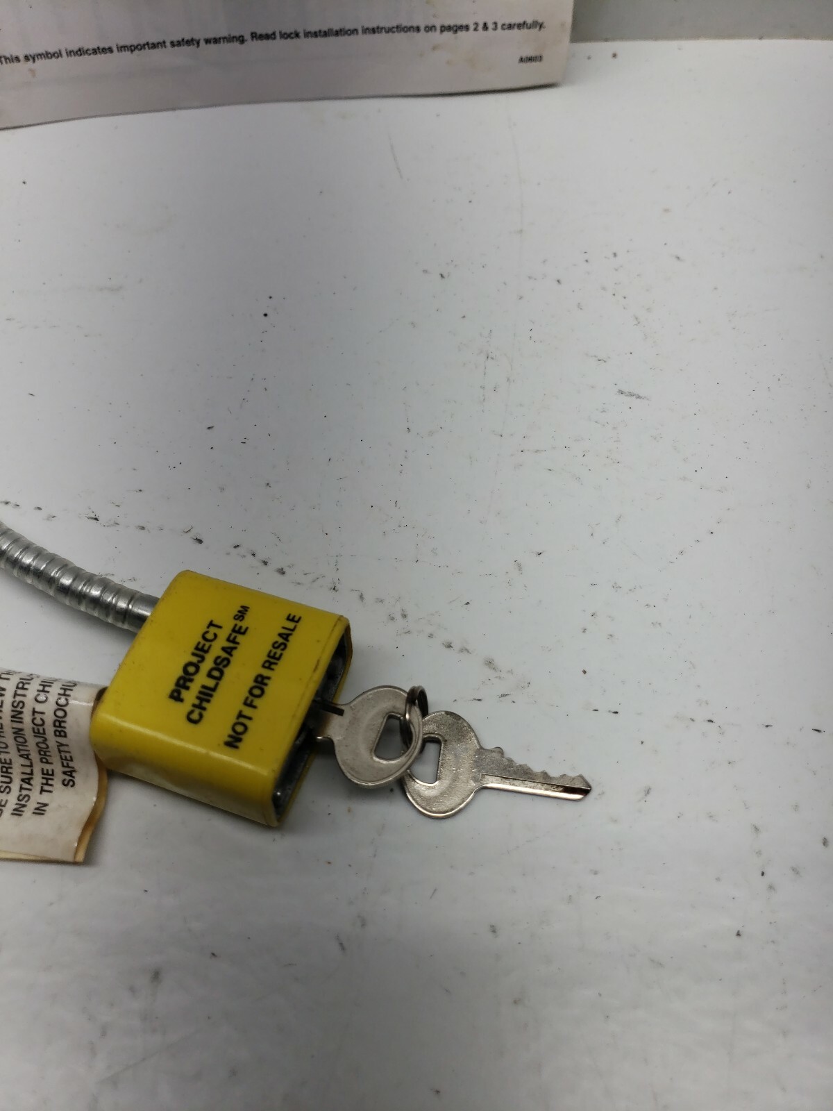 PROJECT CHILDSAFE FIREARM GUN PADLOCK WITH KEY