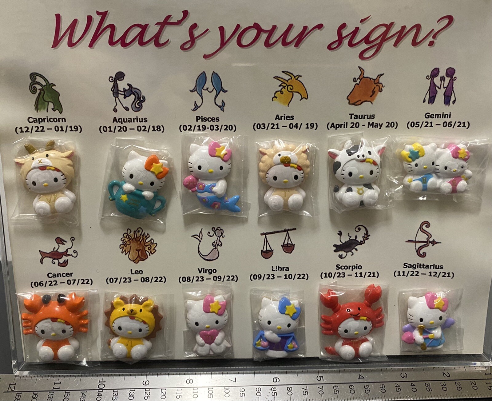 Sanrio Hello Kitty Zodiac Magnet: *Choose One Sign (see description) Rare Find!