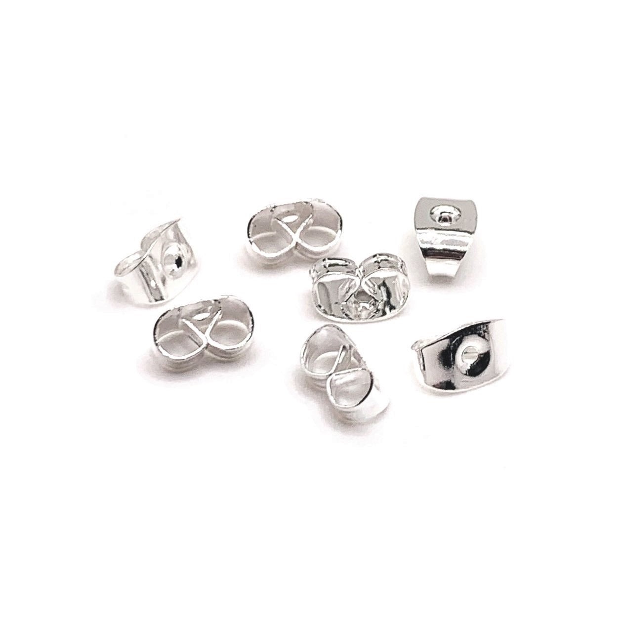 100, 500 or 1,000 Pieces: Silver Plated Metal Butterfly Earring Back - US Selle