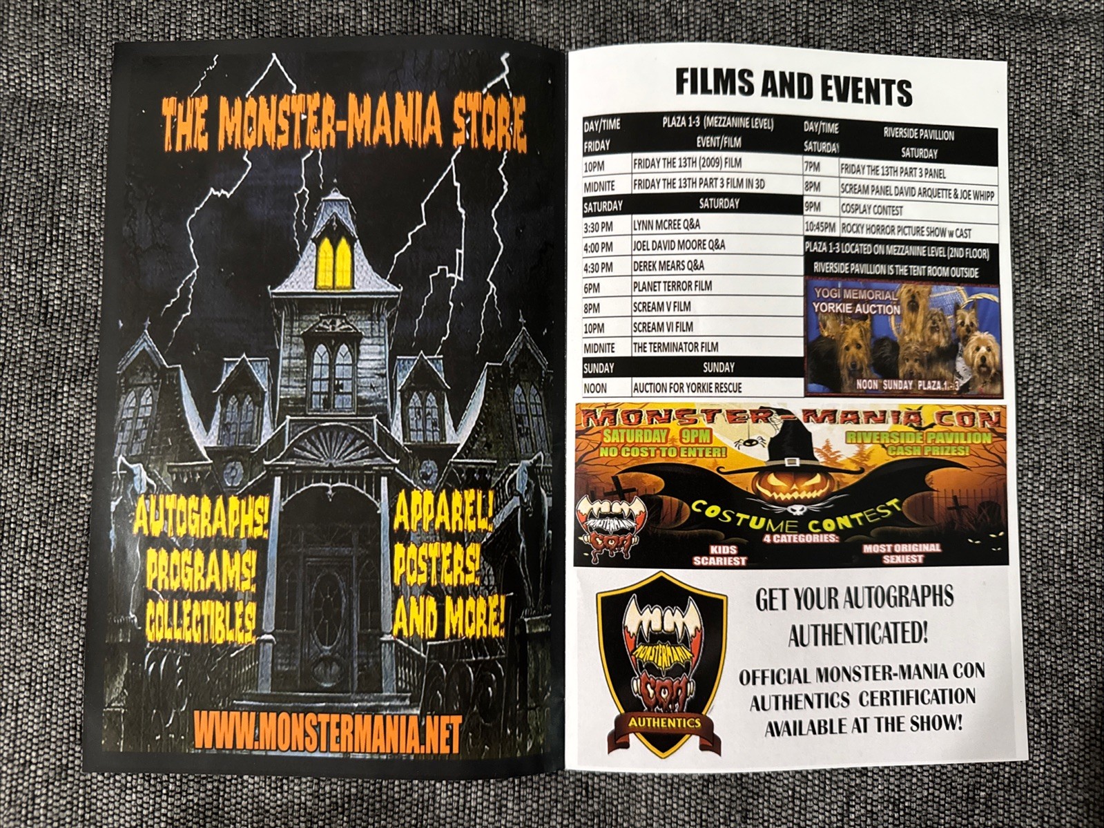 Monster Mania Con 64 Convention 2025 Program Jason Scream Stranger Things Horror
