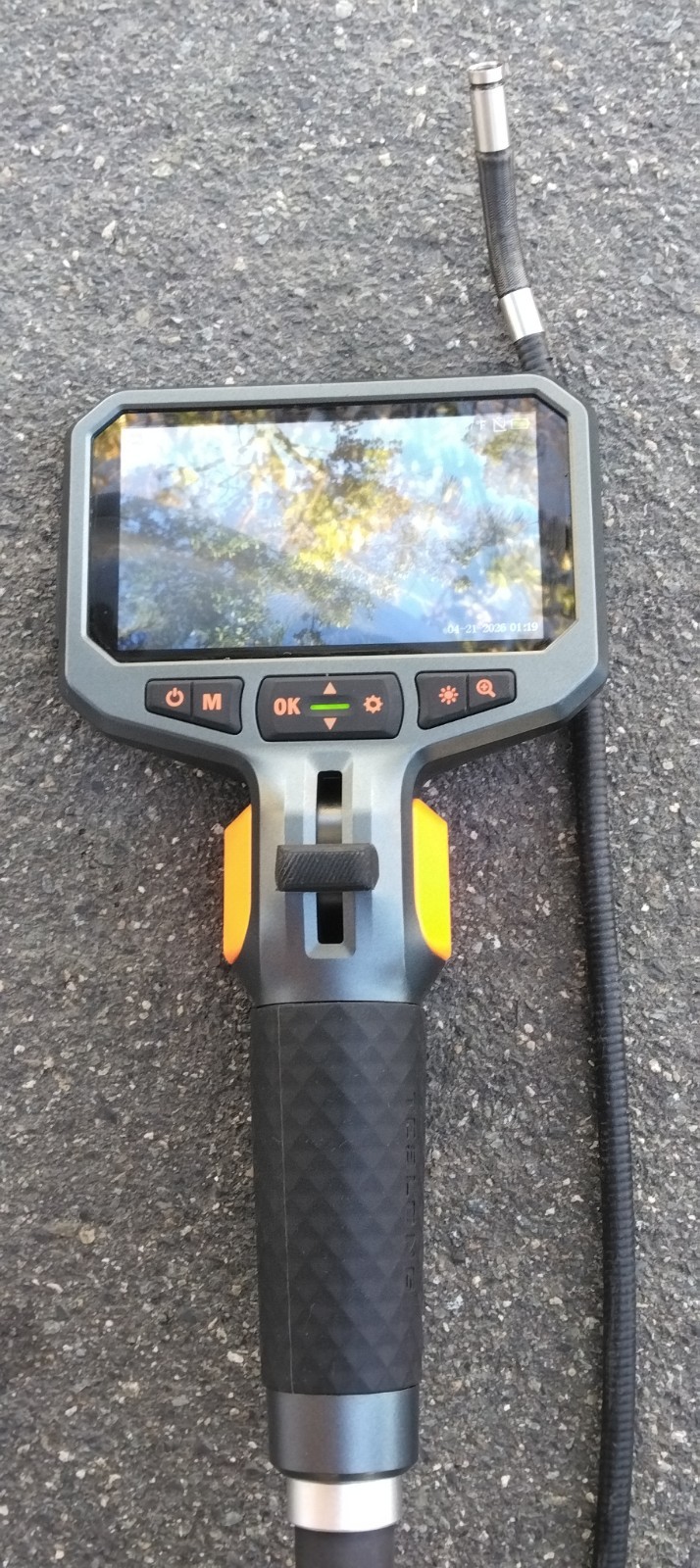 Teslong TD450S Articulating Borescope Flexible Shaft LCD Inspection Camera