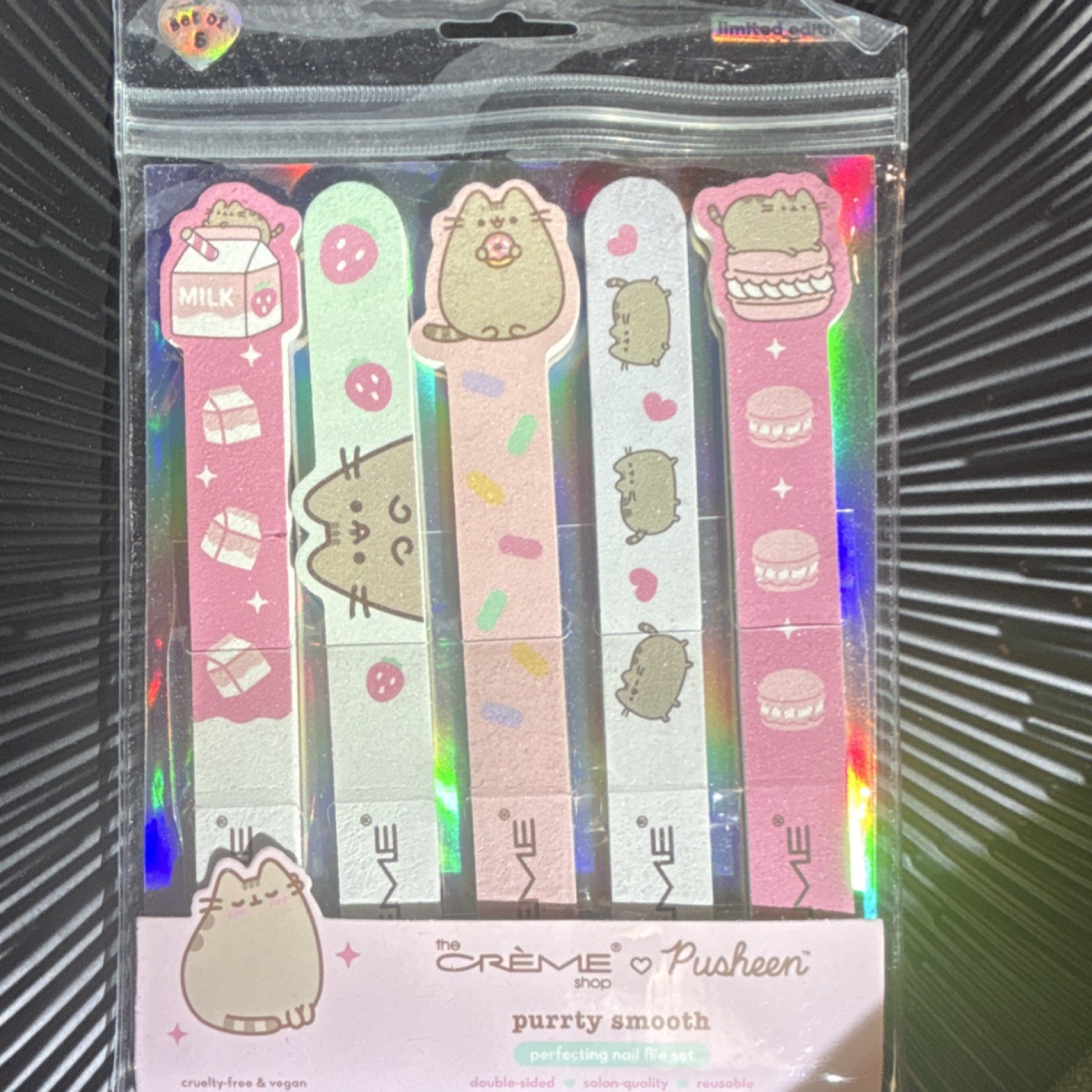 The Creme Shop x Pusheen Double-Sided Reusable Nail File Set Extra Fine Grit