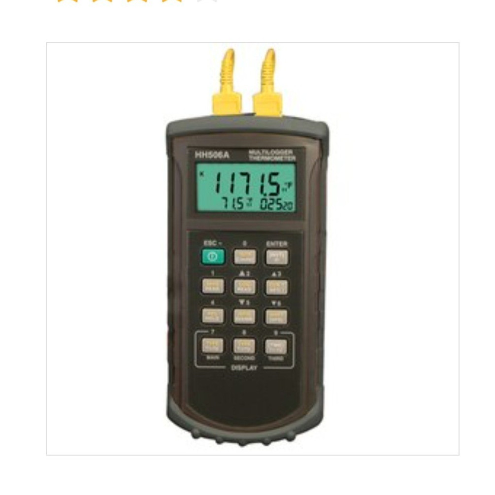 OMEGA HH506RA Dual Input Datalogger Thermometer, Digital Display