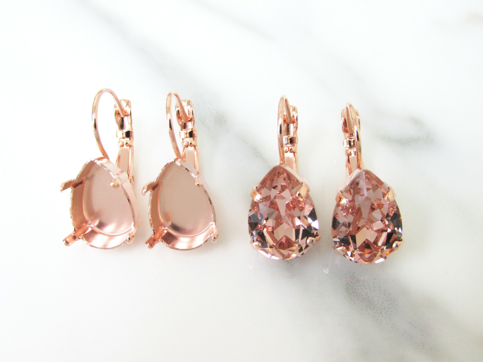 14mm x 10mm Pear | Classic Drop DIY Earring Bases | (EE 67)