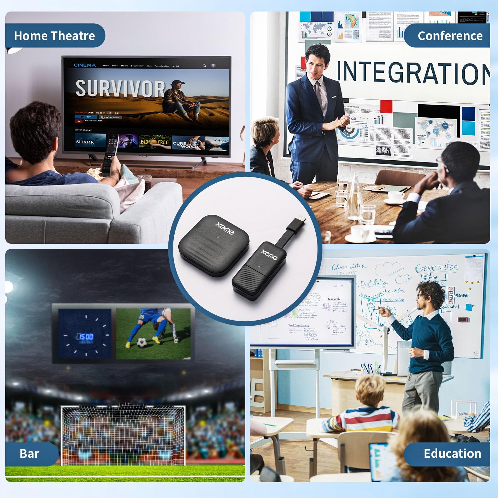 4K Wireless HDMI Display Dongle Adapter, Wireless Transmitter, Streaming Medi...