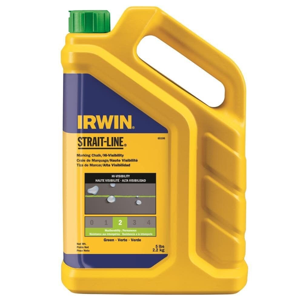 Tools STRAIT-LINE Marking Chalk, Standard, Fluorescent Green, 5 lbs (65106)