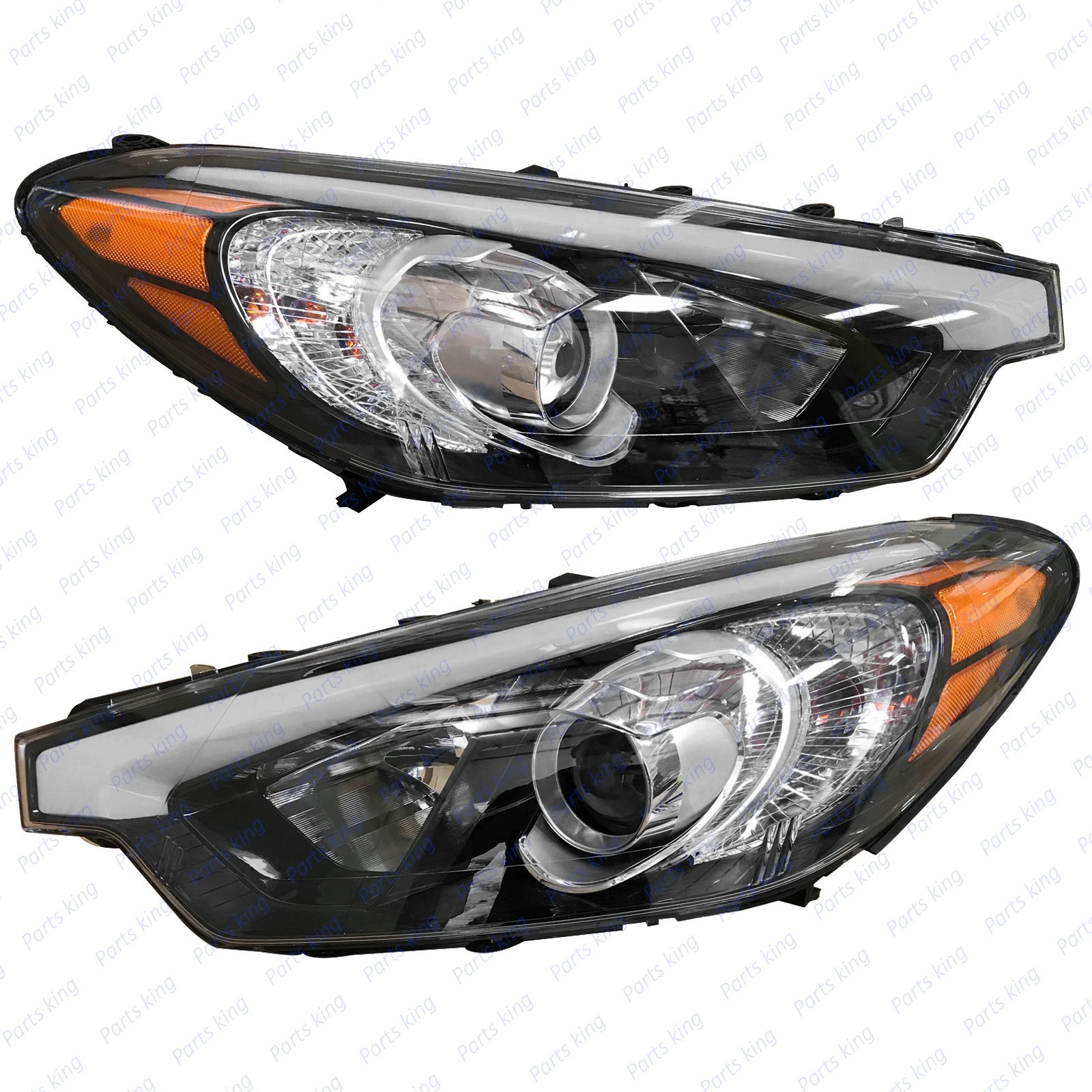 For 2014 2016 Kia Forte LX EX & Forte5 Halogen Headlight Left Right Pair 2pc