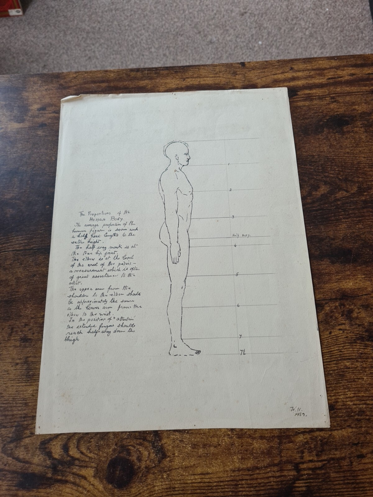 Pencil Drawing With Provenance - William Hitchon - 1939 - Simonstone 39 - 36x28