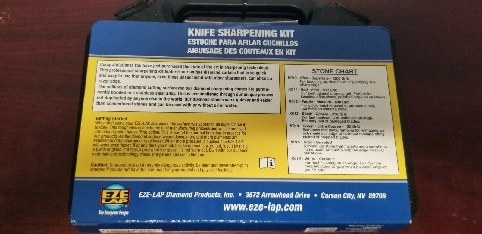 EZE-LAP Knife Sharpening Kit Model DLX-Kit