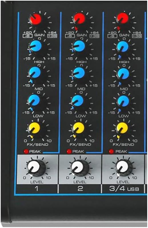 Pyle Professional Audio Mixer Sound Board Console System USB Interface 4 Channel