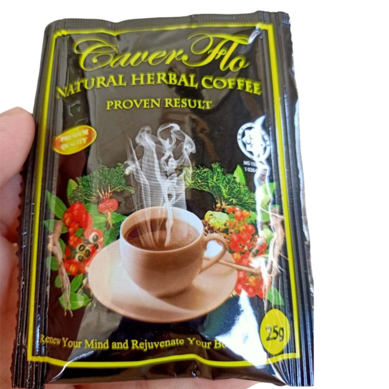 4 Boxes Organic Herbal Coffee 25g(4x10 Sachets) Natural Stamina & Energy Booster
